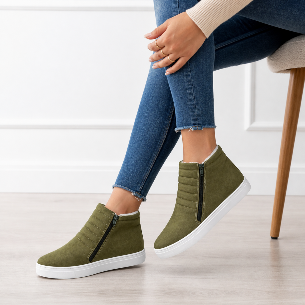 Bota Slip Nobuck Verde Militar Tamanho Grande