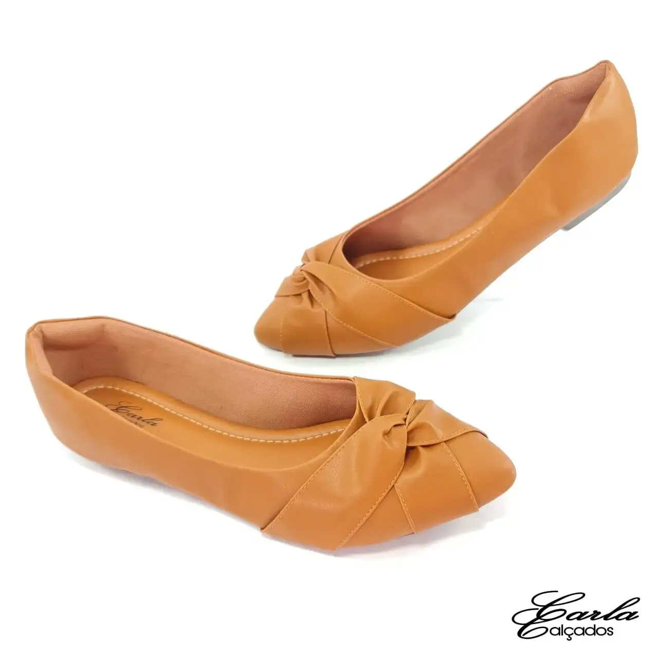 Sapatilha Caramelo Laço Cruzado Tamanho Especial Sapatilha Caramelo Laço Cruzado Tamanho Especial