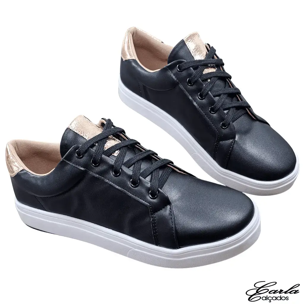 Tênis Casual Preto - Cobre Numeração Especial