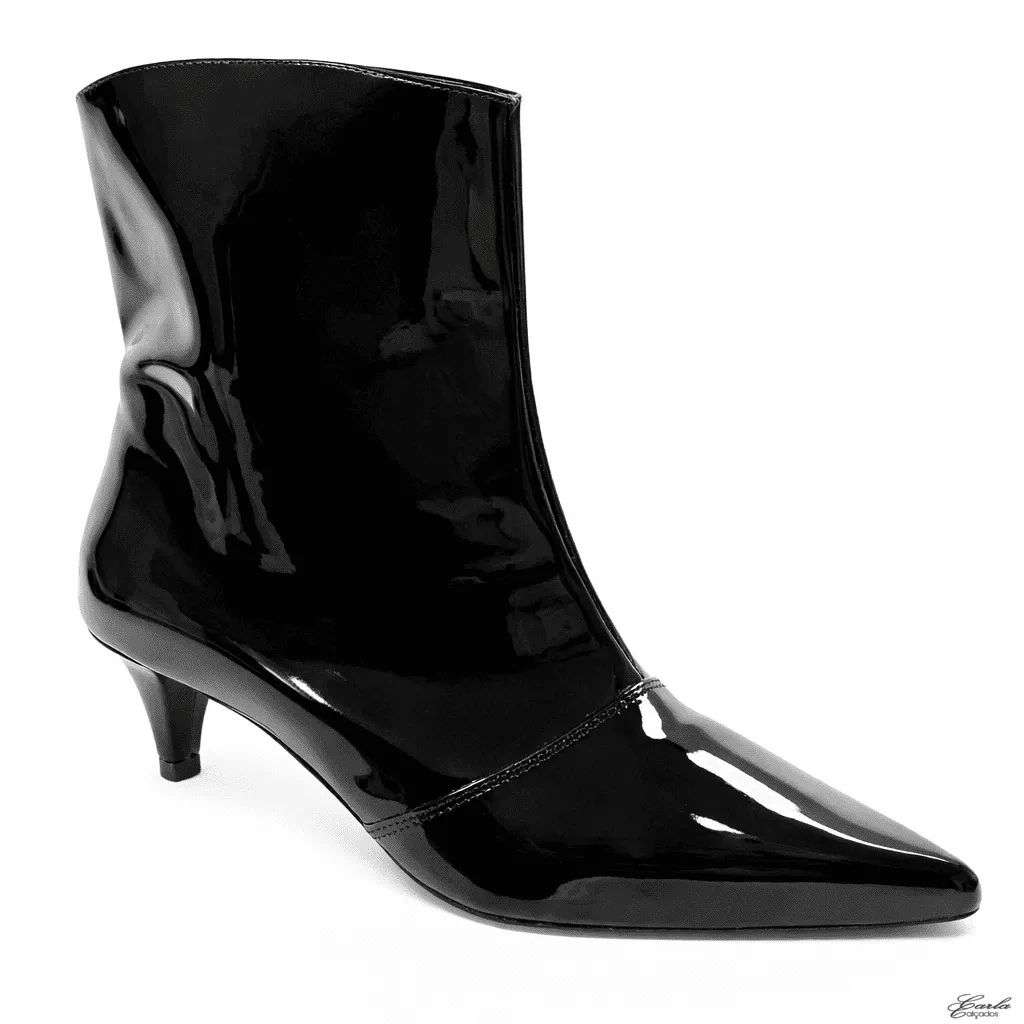 Bota Verniz Salto Fino Tamanho Grande 41 ao 44