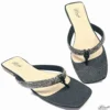 Rasteirinha Chinelo Preto Strass Tamanho Especial