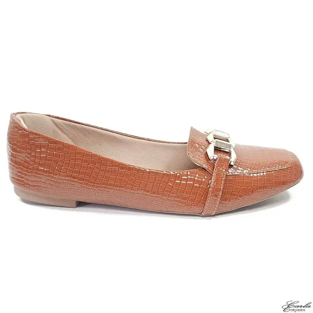 Sapatilha Mocassim Terracota Fivela Tamanho Especial