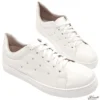 Tênis Casual Feminino Branco Tamanho Especial Aplicação