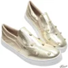 Slip On Dourado Pérolas Tamanho Especial