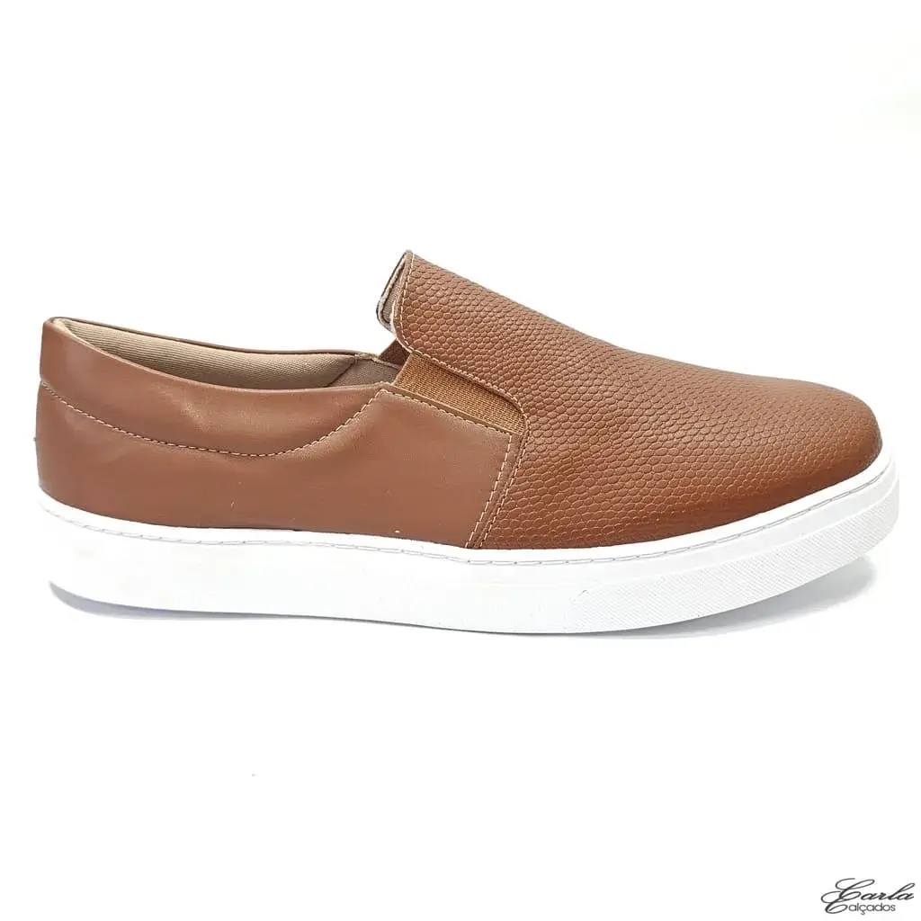 Slip On Caramelo Tresse Tamanho Especial 41 ao 44