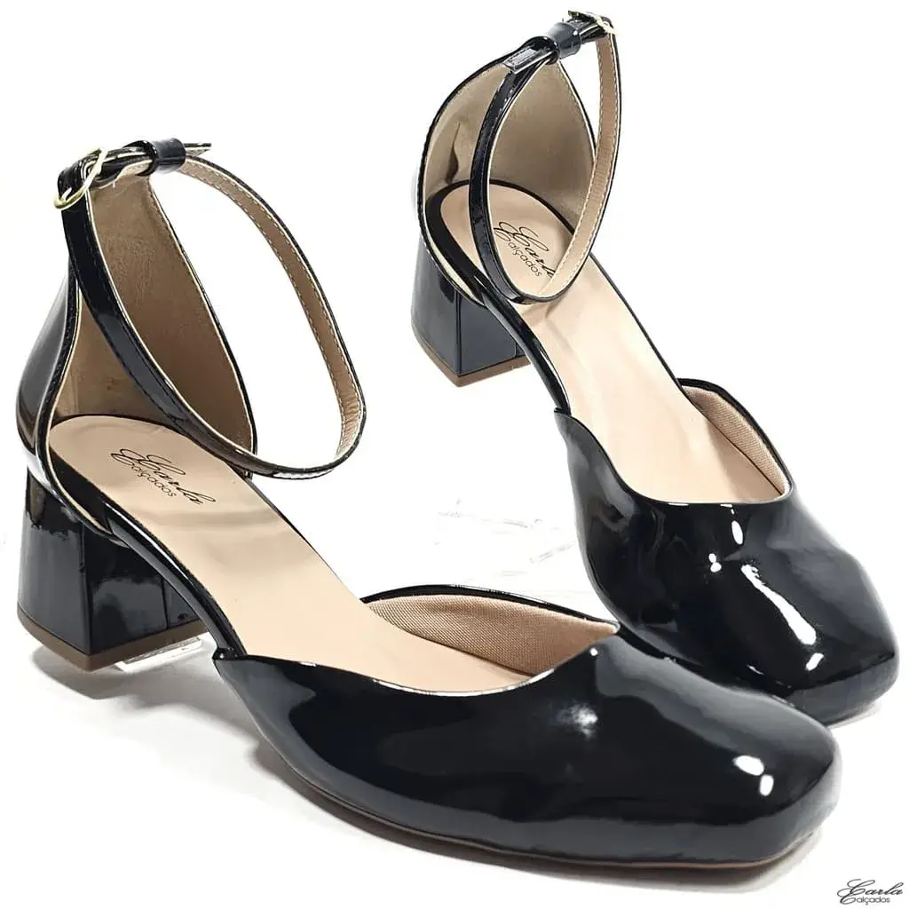 Scarpin 5cm Slingback Salomé Preto Tamanho Especial