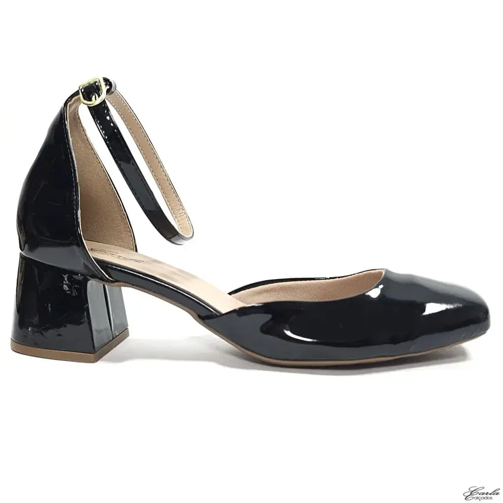 Scarpin 5cm Slingback Salomé Preto Tamanho Especial