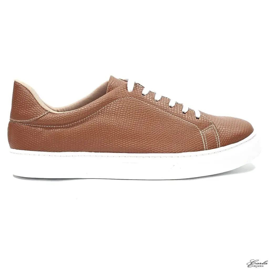 Tênis Casual Caramelo Tresse Tamanho Especial 41 ao 44