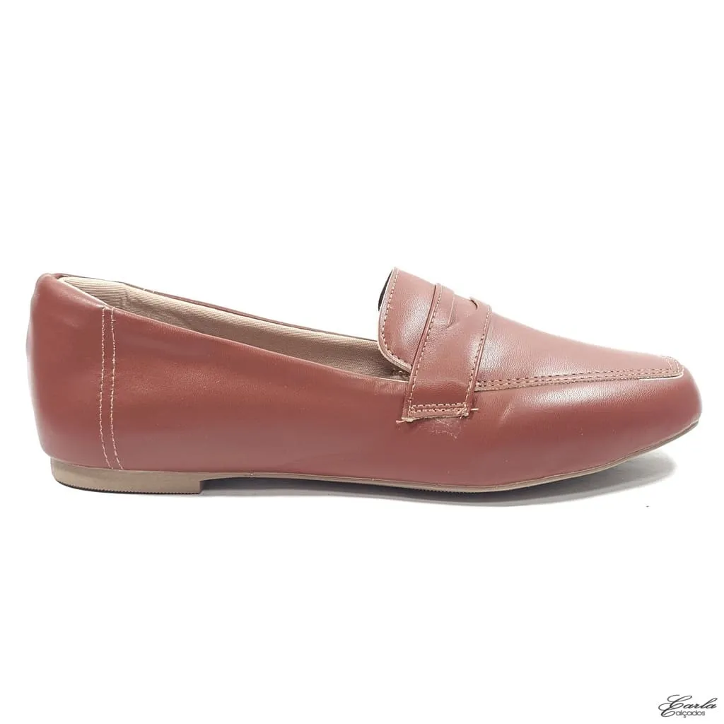 Sapatilha Mocassim Terracota Tamanho Especial