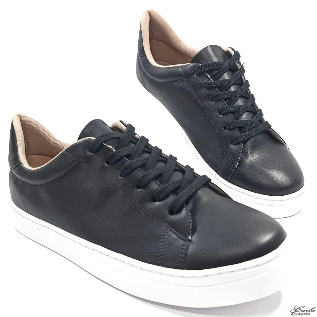 Tênis Casual Preto Tamanho Especial 41 ao 44
