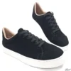 Tênis Casual Nobuck Preto Tamanho Especial 41 ao 44