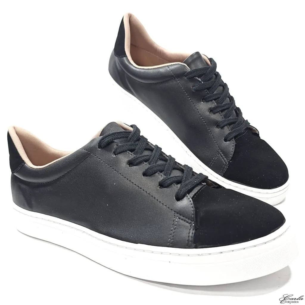 Tênis Preto Casual Tamanho Especial 41 ao 44