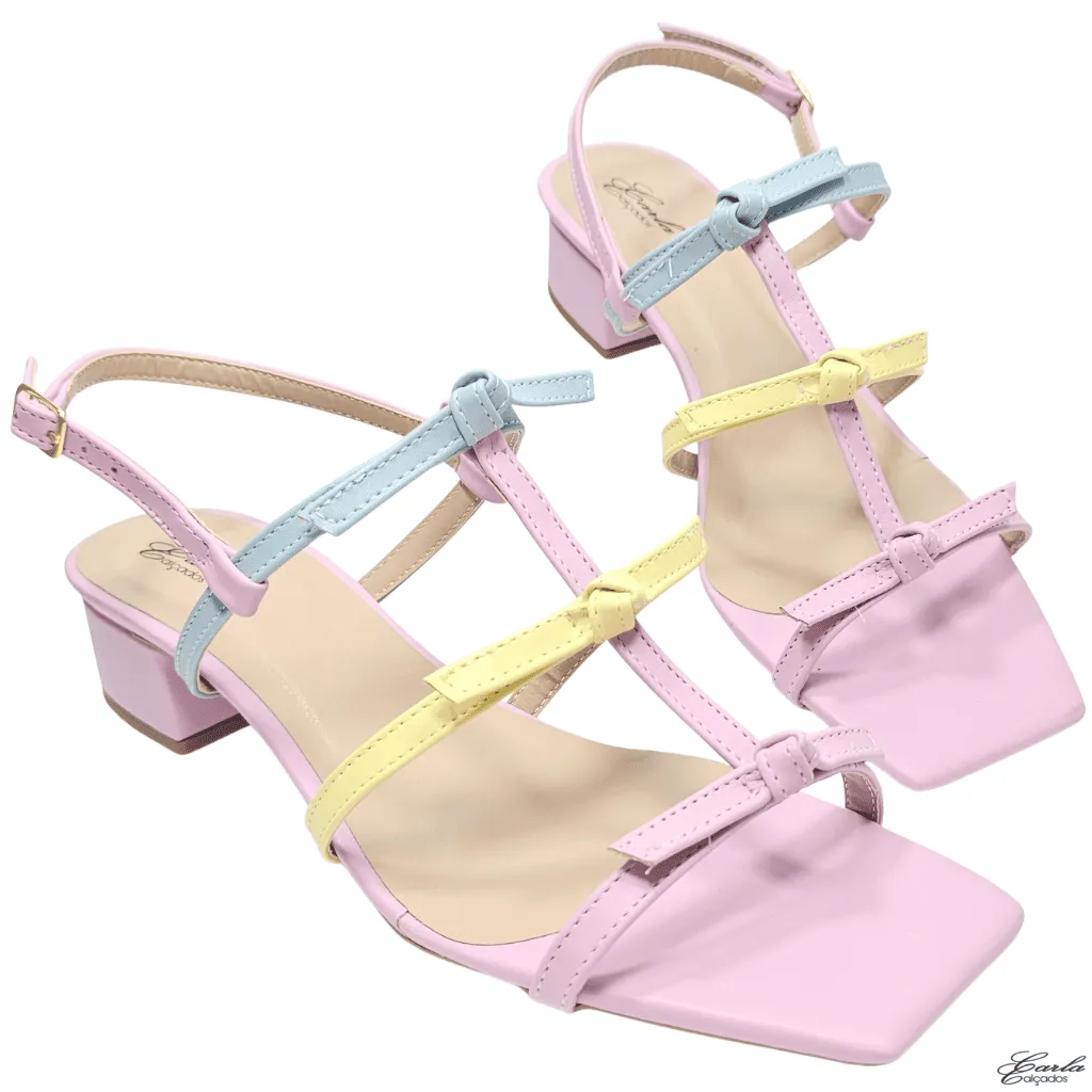 Sandália 4cm Multicolor Tamanho Especial