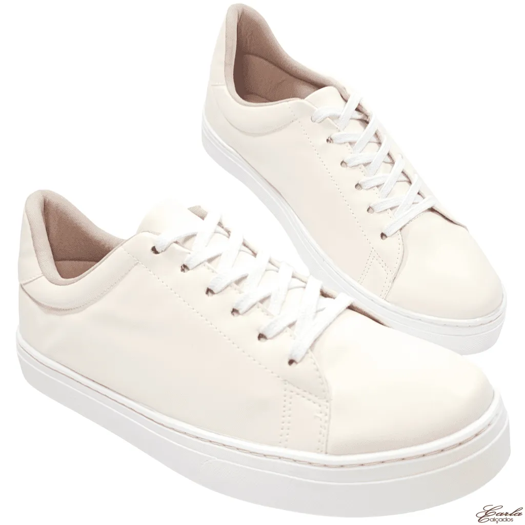 Tênis Casual Branco Tamanho Especial 41 ao 44