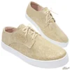 Tênis Casual Brilho Dourado Tamanho Especial 41 ao 44