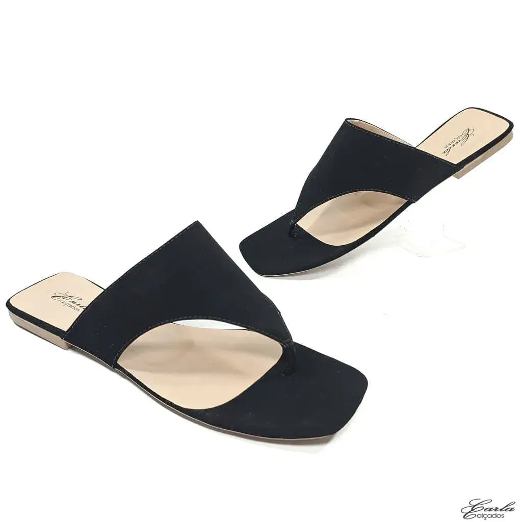 Rasteira Thong Preta Larga Tamanho Especial 41 ao 44 Rasteira Thong Preta Larga Tamanho Especial 41 ao 44