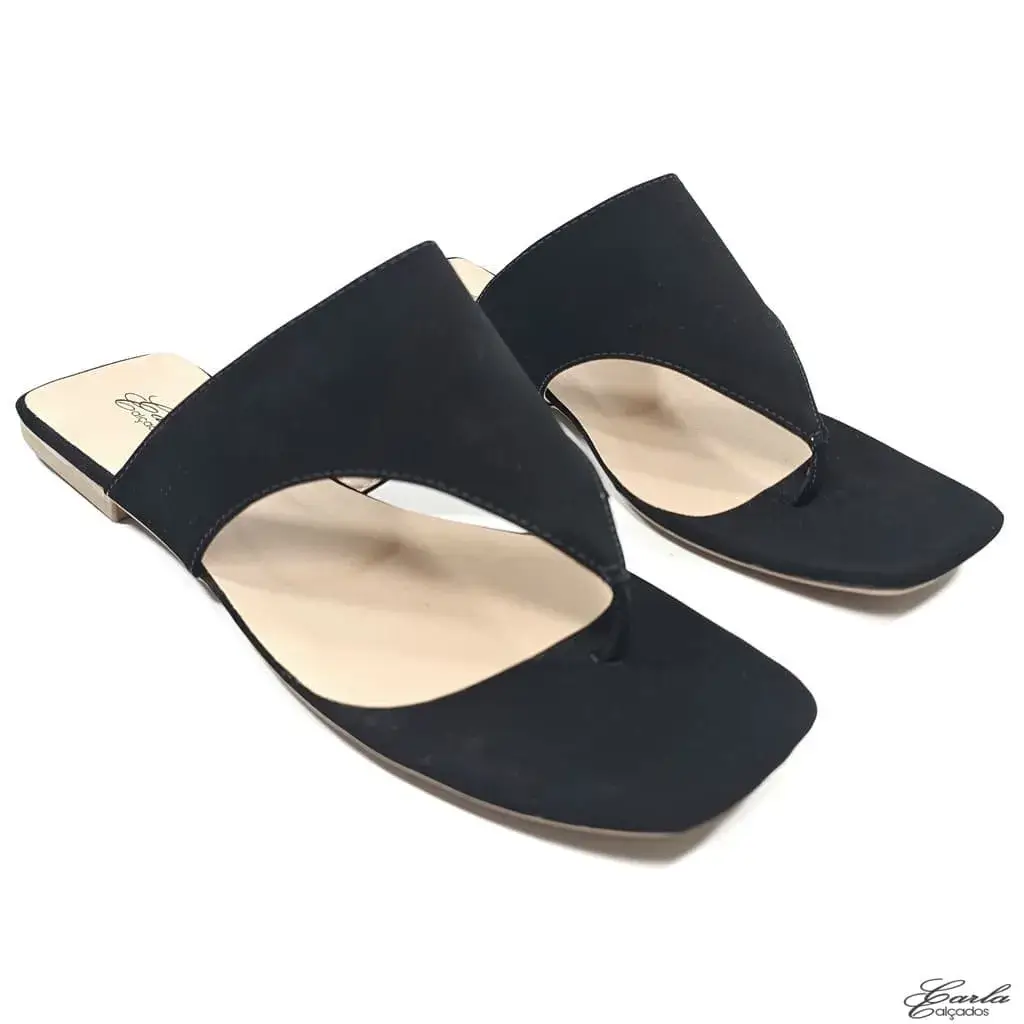 Rasteira Thong Preta Larga Tamanho Especial 41 ao 44 Rasteira Thong Preta Larga Tamanho Especial 41 ao 44