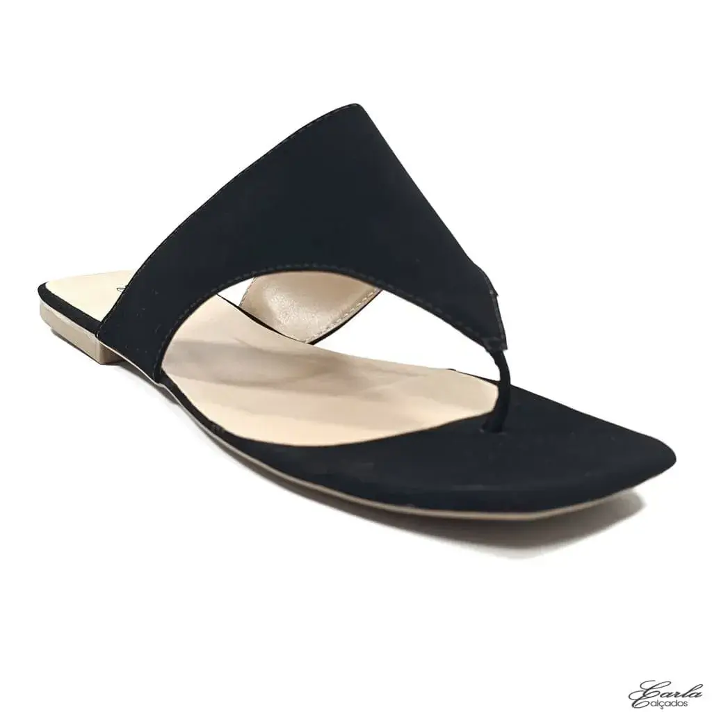 Rasteira Thong Preta Larga Tamanho Especial 41 ao 44 Rasteira Thong Preta Larga Tamanho Especial 41 ao 44