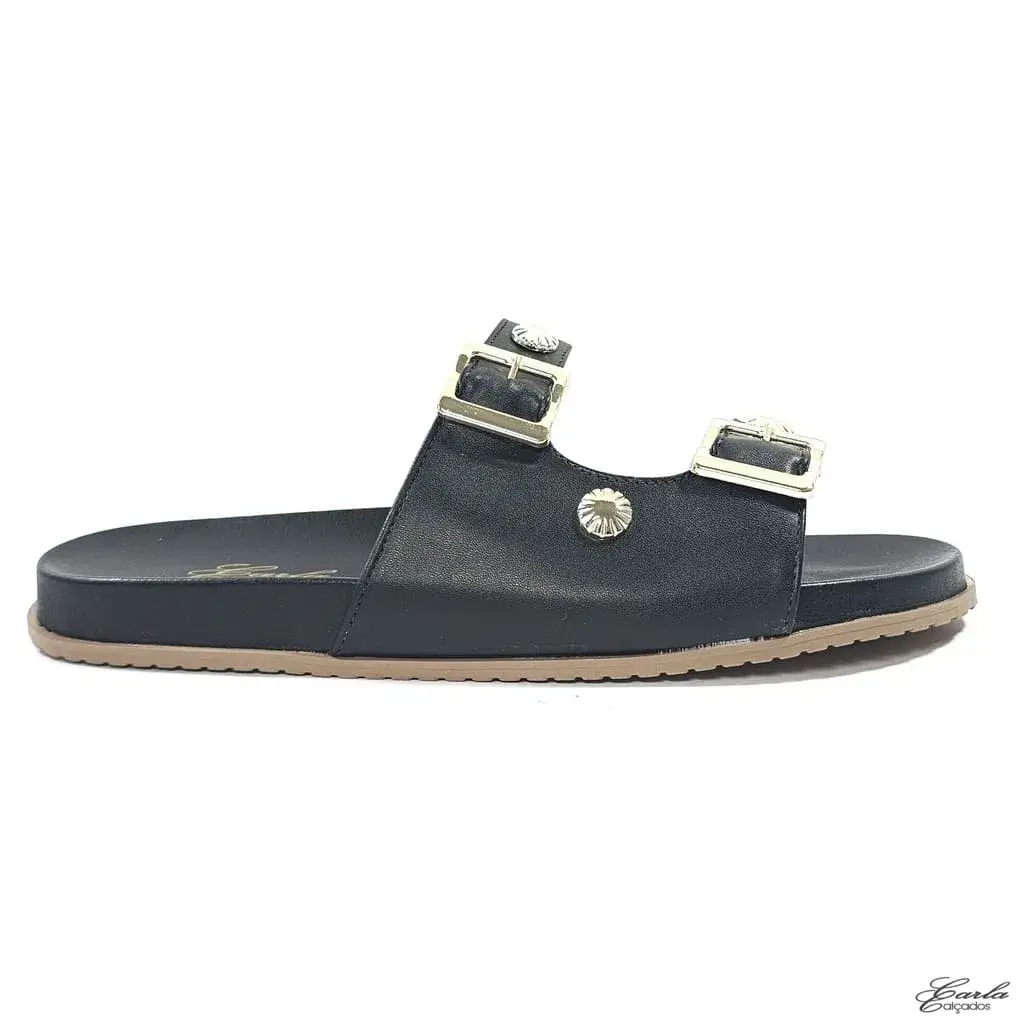 Papete Tamanho Especial Preta Spikes Fivela