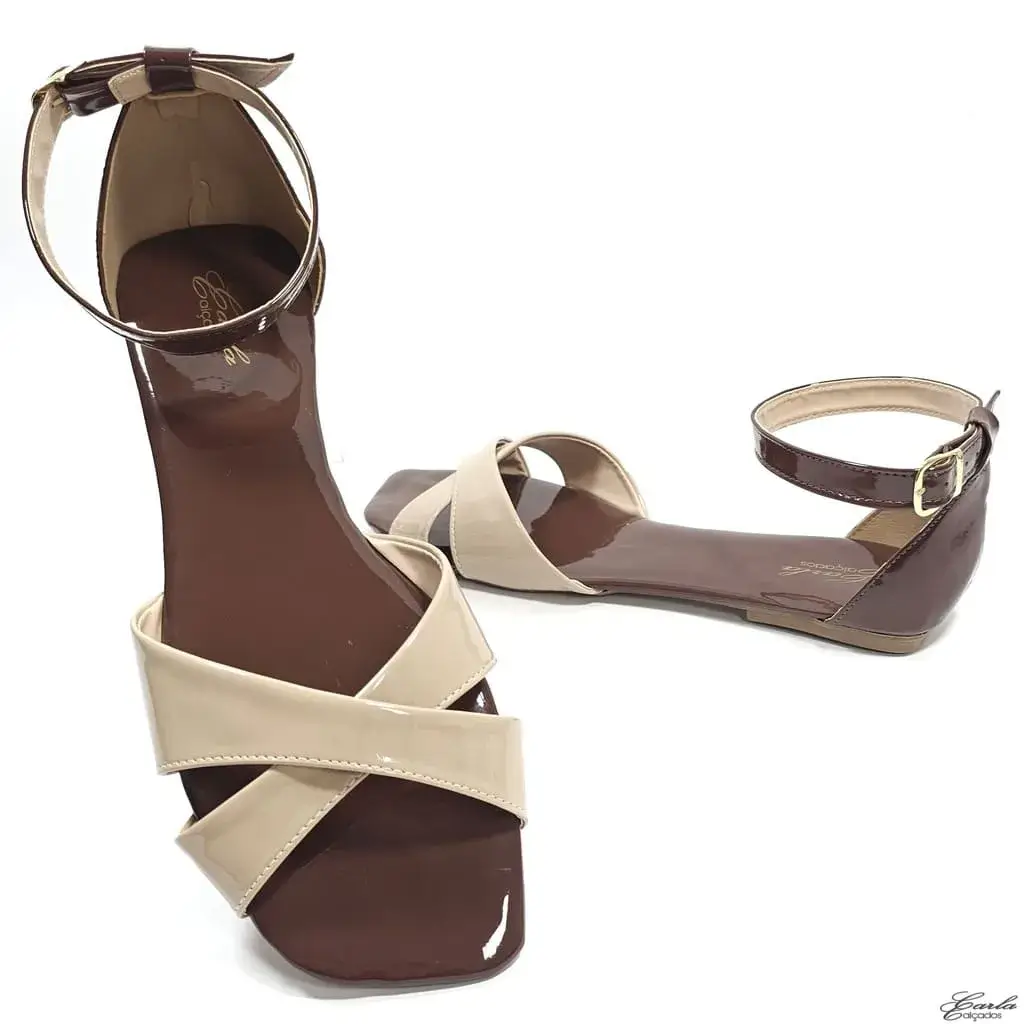 Rasteirinha Sandália Bicolor Tamanho Especial Rasteirinha Sandália Bicolor Tamanho Especial