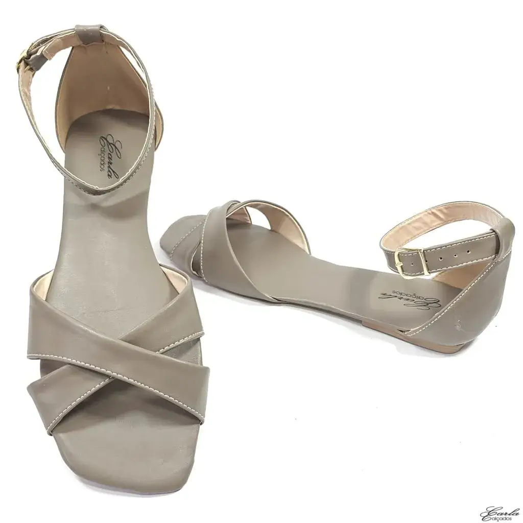 Rasteirinha Sandália Greige Tamanho Especial Rasteirinha Sandália Greige Tamanho Especial