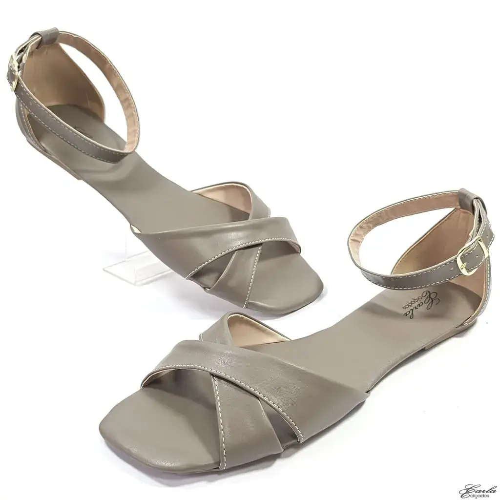 Rasteirinha Sandália Greige Tamanho Especial Rasteirinha Sandália Greige Tamanho Especial