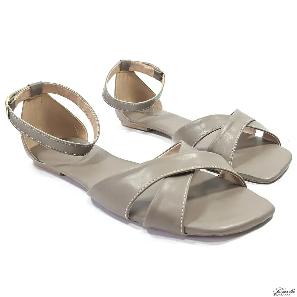 Rasteirinha Sandália Greige Tamanho Especial Rasteirinha Sandália Greige Tamanho Especial