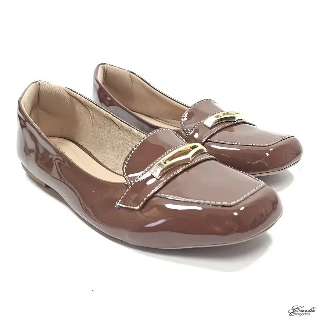 Sapatilha Mocassim Marrom Tamanho Especial