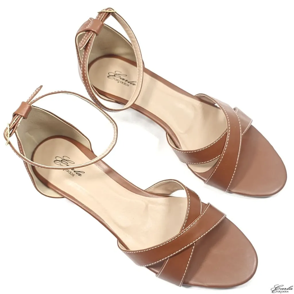 Sandália Salto 3cm Terracota Tamanho Especial Sandália Salto 3cm Terracota Tamanho Especial