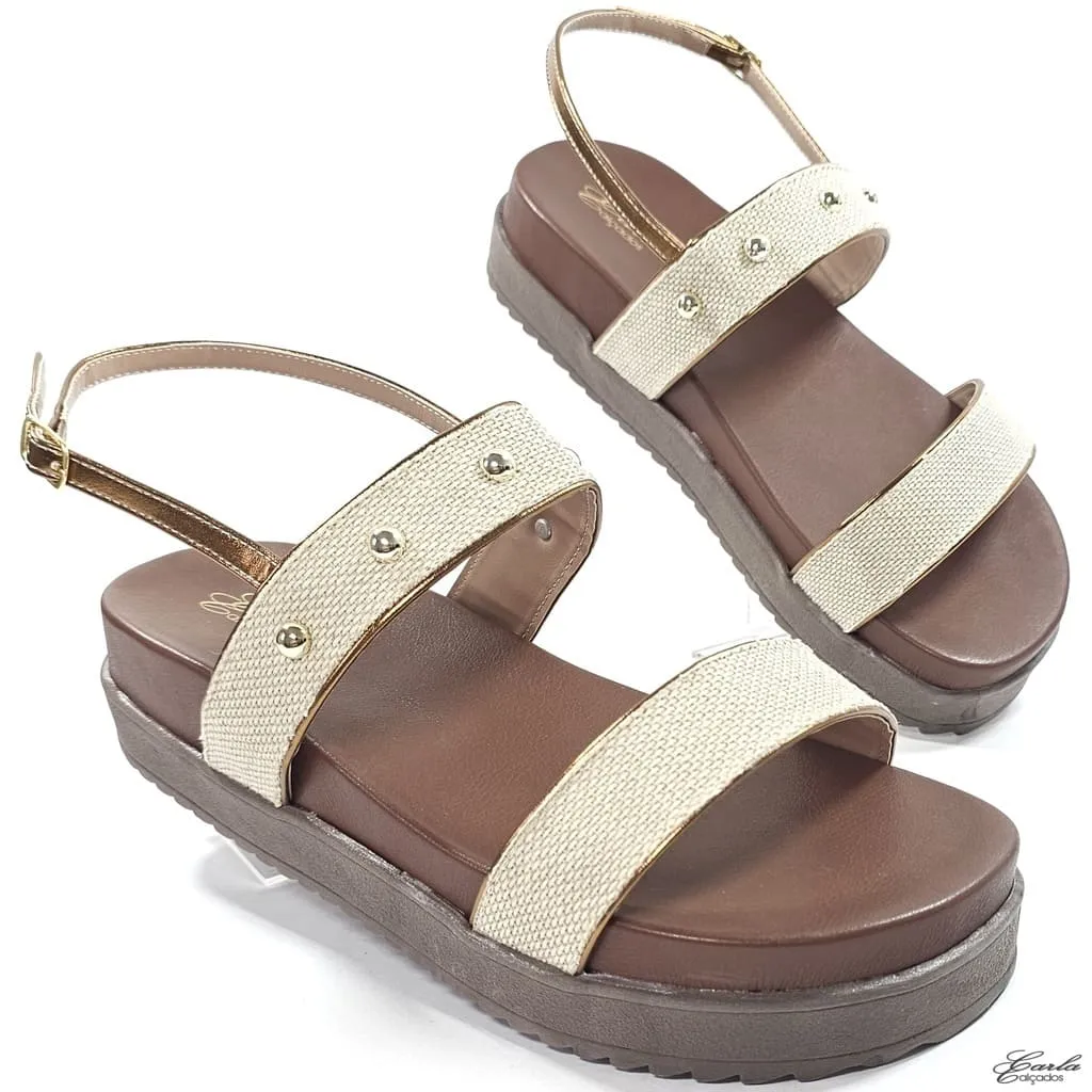 Plataforma Papete Boho Chic Juta Tamanho Especial