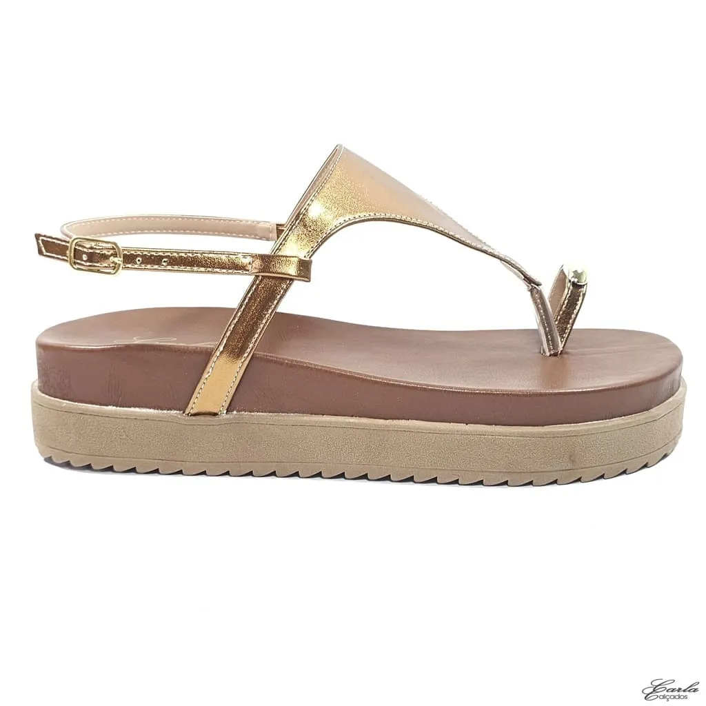 Plataforma Papete Thong Boho Chic Tamanho Especial