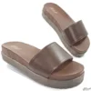 Plataforma Papete Boho Chic Slide Tamanho Especial Mocha Mousse