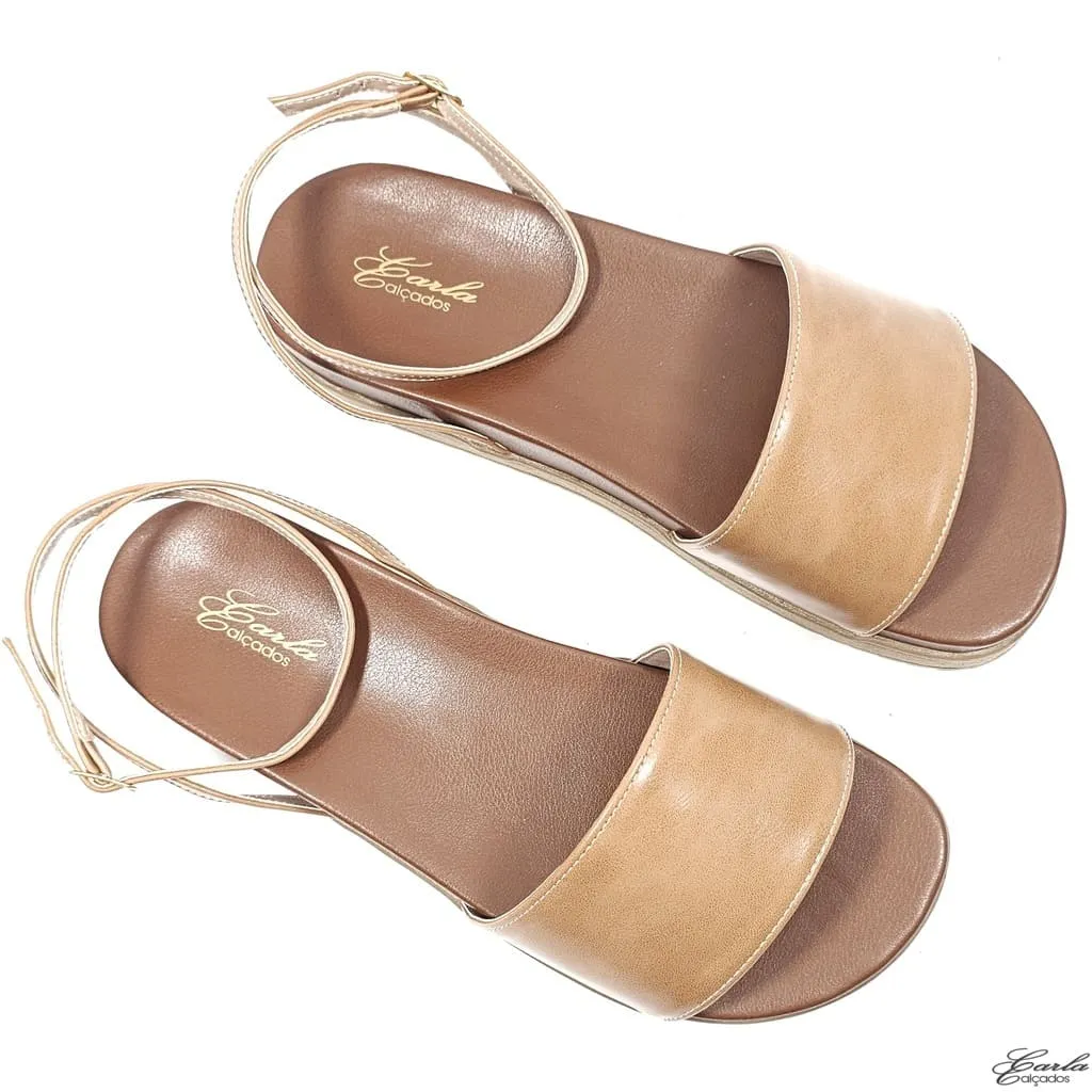 Plataforma Papete Boho Chic Slide Bege Tamanho Especial Plataforma Papete Boho Chic Slide Bege Tamanho Especial