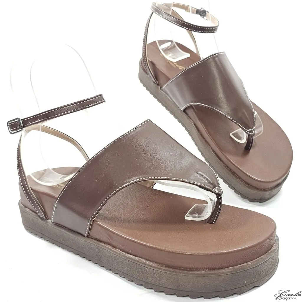 Plataforma Papete Mocha Mousse Chic Tamanho Especial Thong