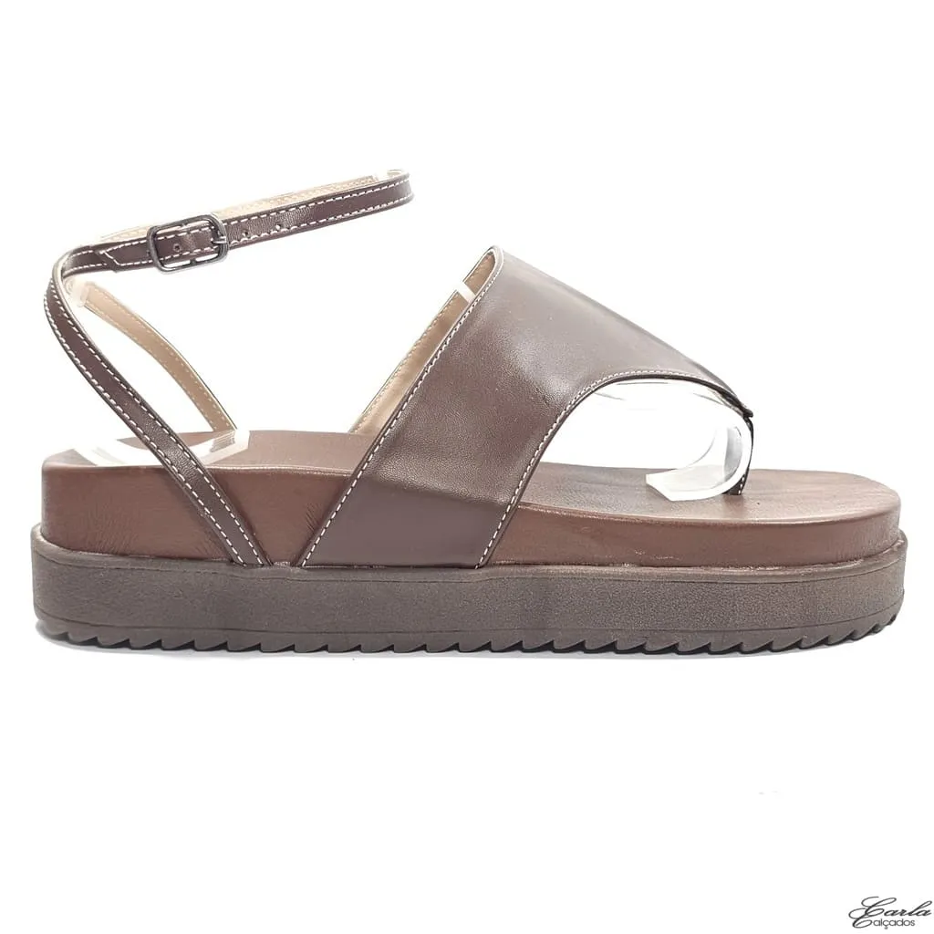 Plataforma Papete Mocha Mousse Chic Tamanho Especial Thong