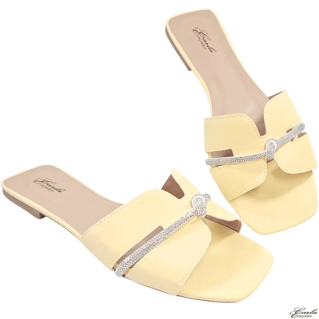 Rasteirinha Amarela Estilo H – Tamanho Especial