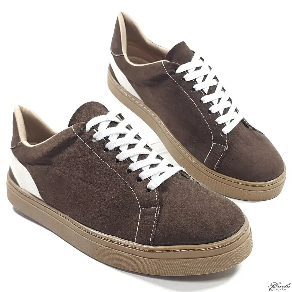 Tênis Casual Mousse Chic Sola Bege Tamanho Especial