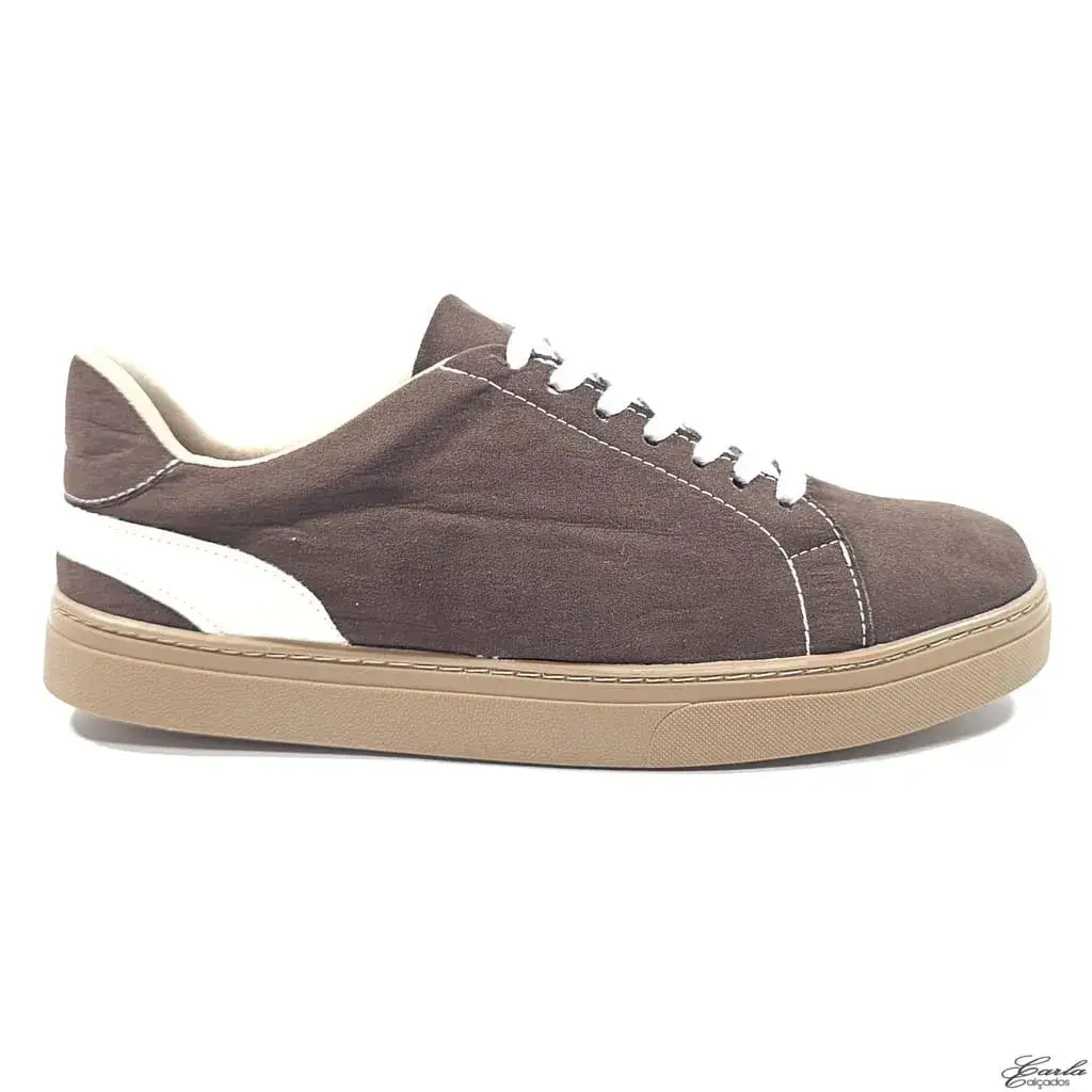 Tênis Casual Mousse Chic Sola Bege Tamanho Especial