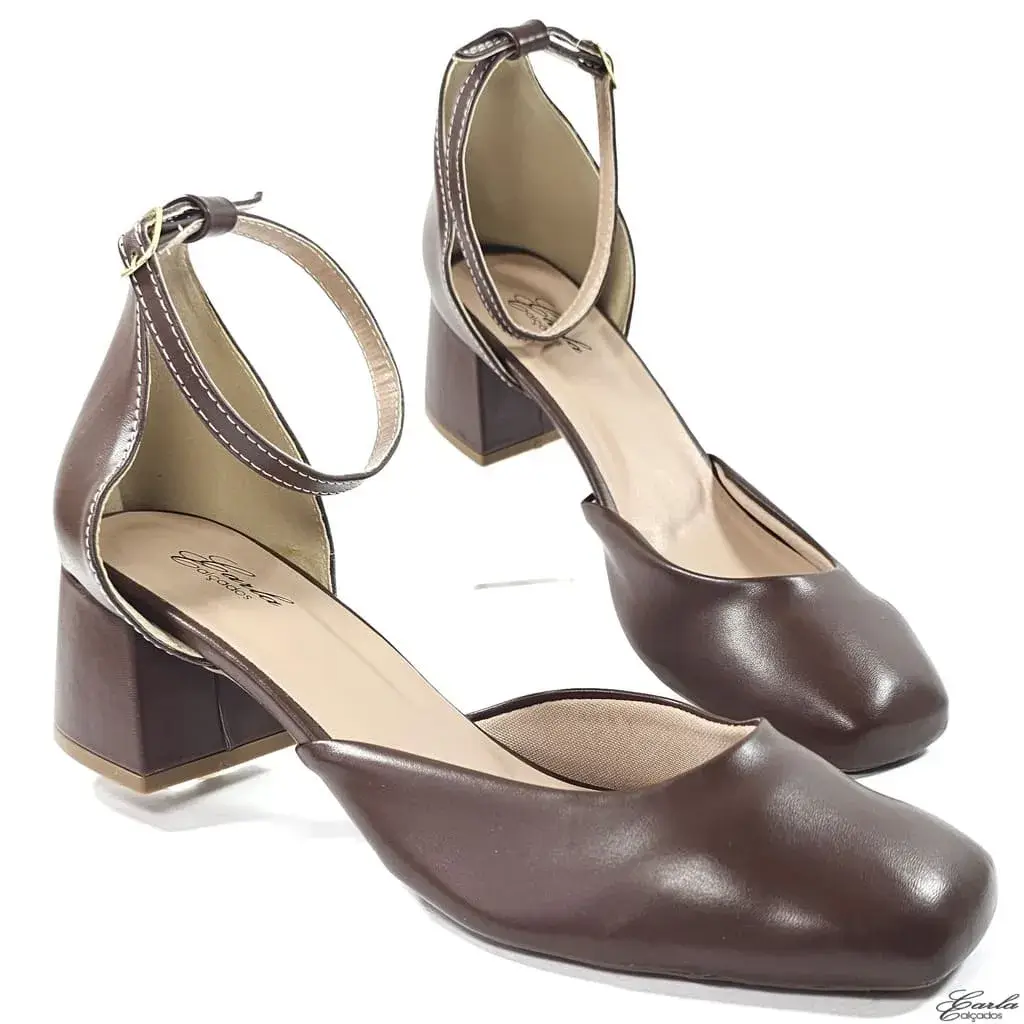 Scarpin 5cm Slingback Salomé Mocha Mousse Tamanho Especial