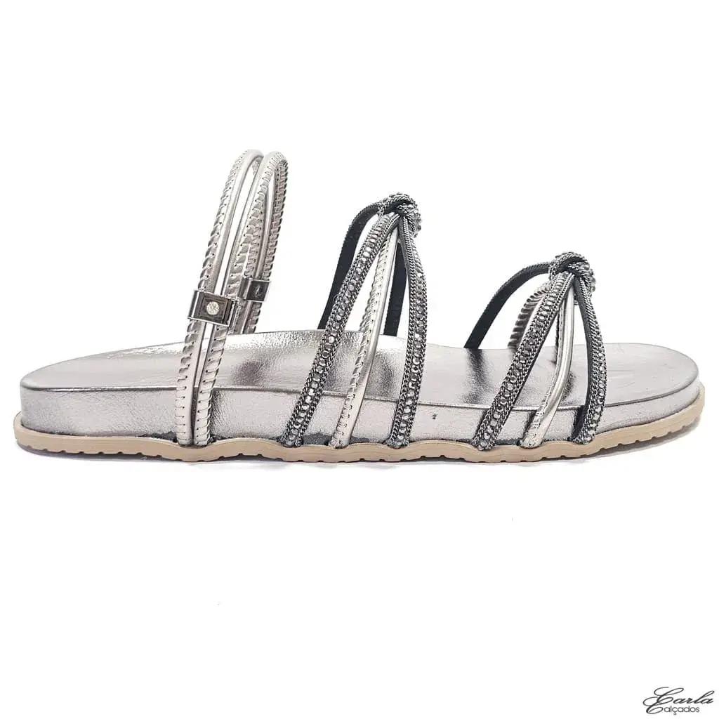 Papete Metalizada Prata Velho Strass Tamanho Especial