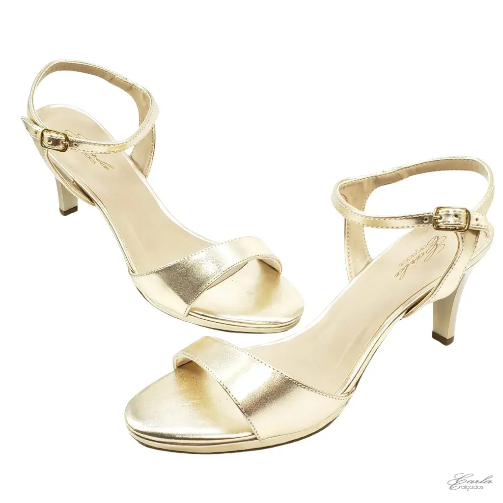 Sandália Fosca Dourada Tamanho Especial