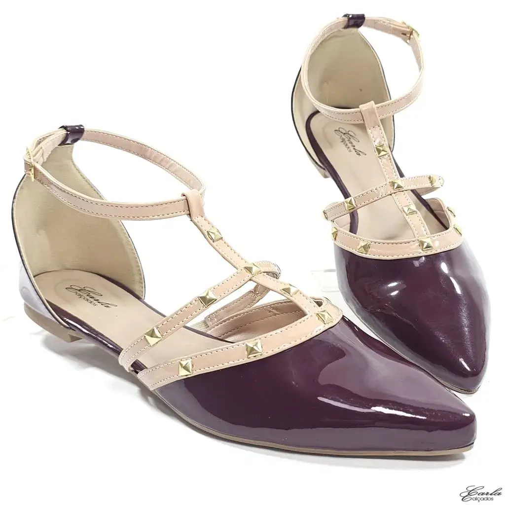 Sapatilha Slingback Marsala Tarraxas Tamanho Especial