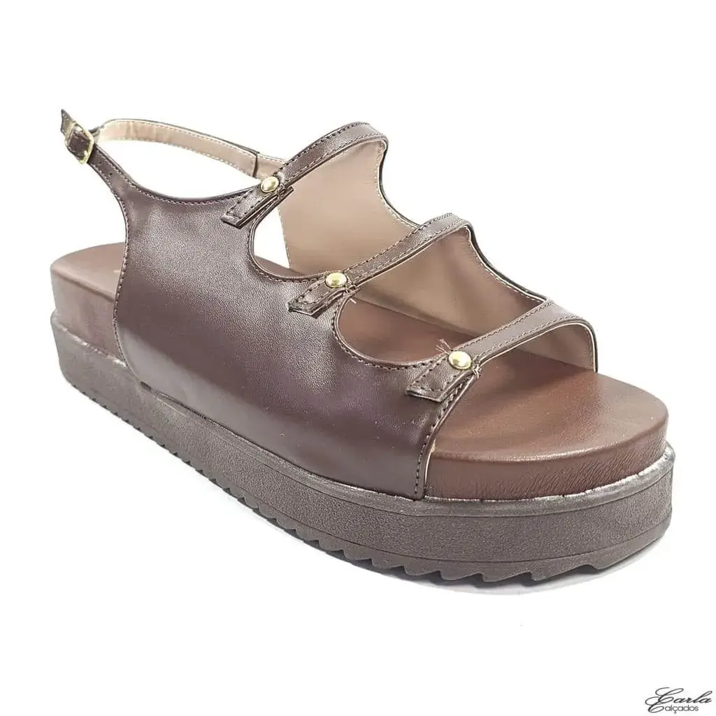 Papete Plataforma Mocha Mousse Tachas Tamanho Especial Papete Plataforma Mocha Mousse Tachas Tamanho Especial