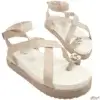 Plataforma Papete Boho Chic Thong Nude Tamanho Especial