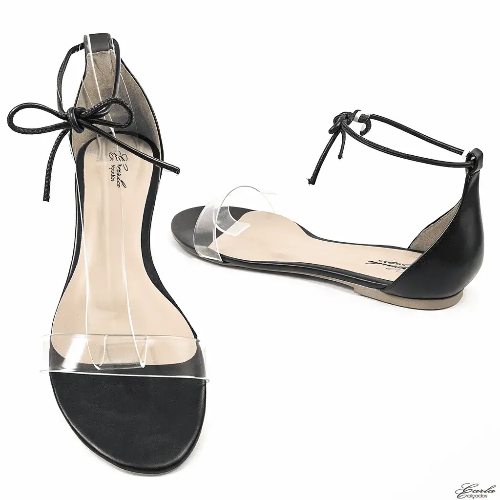 Rasteirinha Preta Vinil de Amarrar Numeração Especial (5)