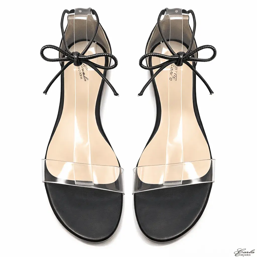 Rasteirinha Preta Vinil de Amarrar Numeração Especial (7)