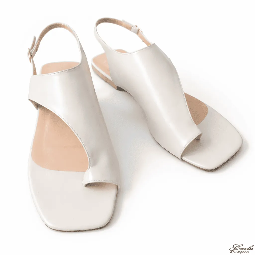 Sandália Rasteirinha Numeração Especial 41 42 43 44 Off White