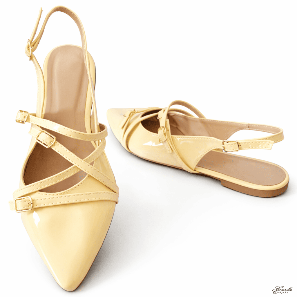 Sapatilha Slingback Numeração Especial 41 42 43 44 Amarela Sapatilha Slingback Numeração Especial 41 42 43 44 Amarela