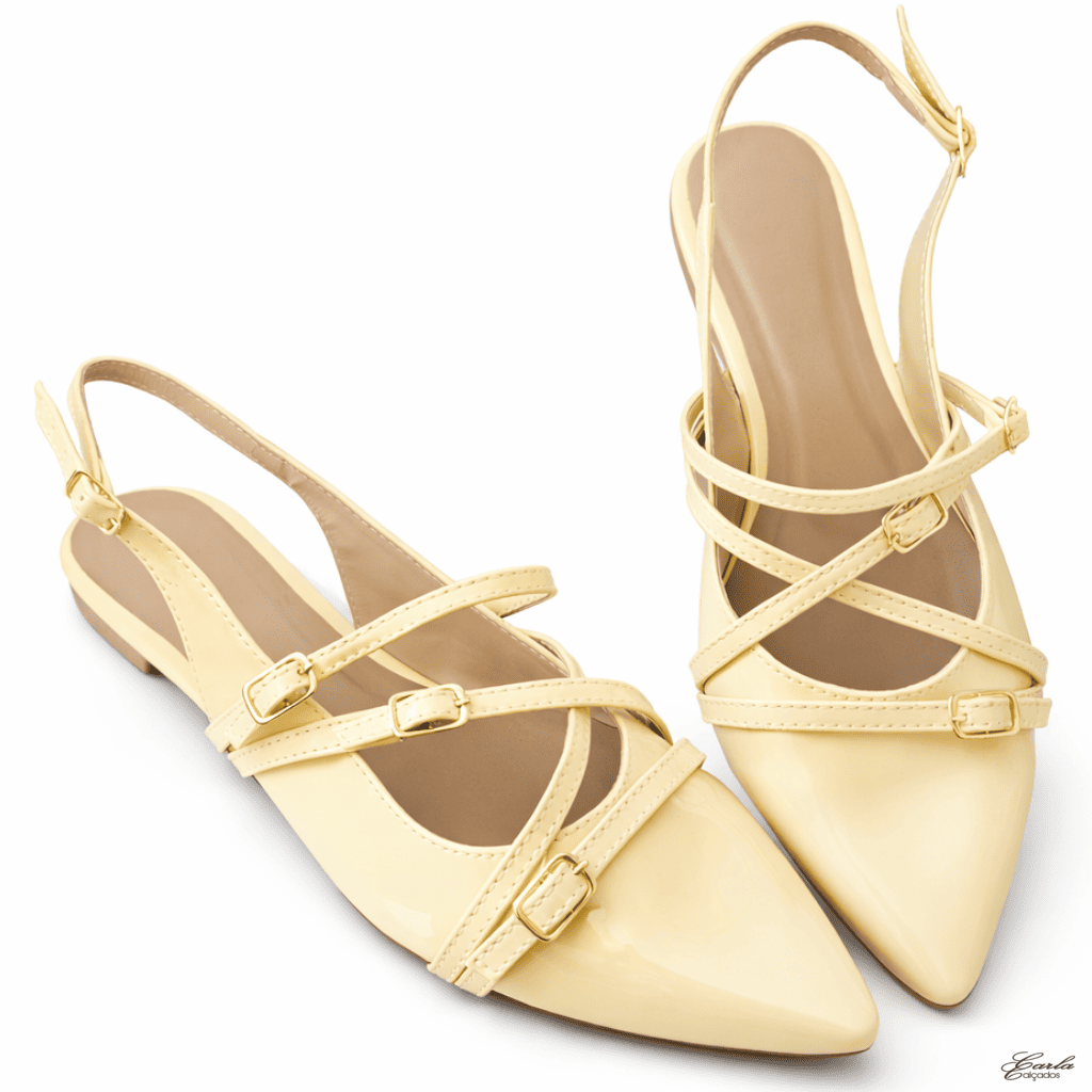 Sapatilha Slingback Numeração Especial 41 42 43 44 Amarela Sapatilha Slingback Numeração Especial 41 42 43 44 Amarela