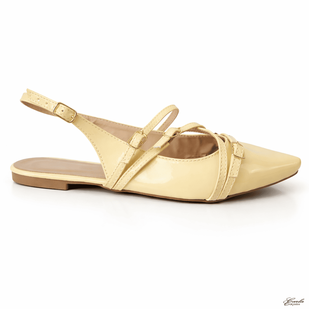 Sapatilha Slingback Numeração Especial 41 42 43 44 Amarela Sapatilha Slingback Numeração Especial 41 42 43 44 Amarela